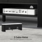 HOMCOM TV Stand, Modern TV Table with Marble-Effect Top, 3 Drawers and 2 Open Shelves for 32-65 Inch Television, Natural