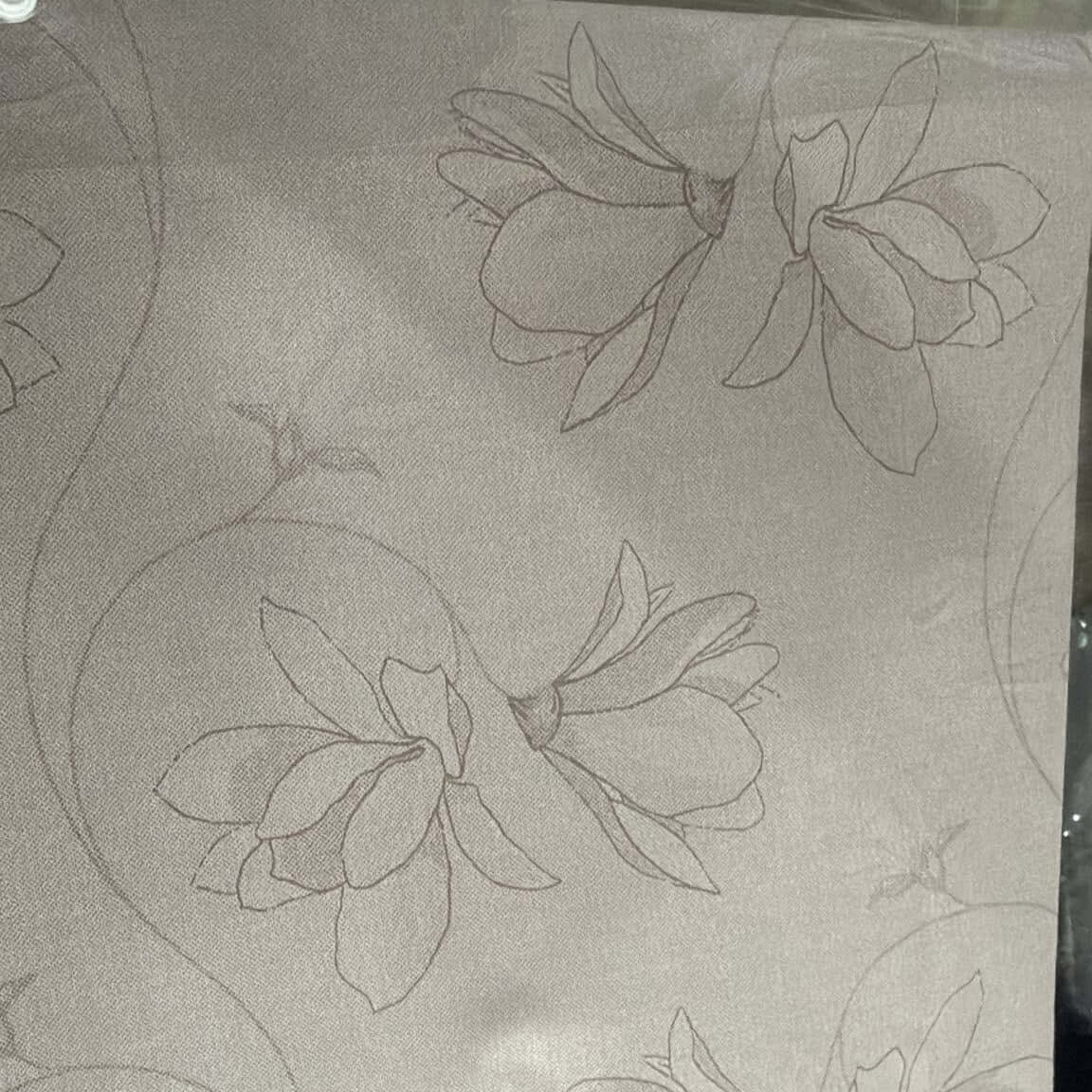 Aarniva 100% Cotton Floral Bedsheet Set featuring soft taupe blossom design, ideal for king or queen beds.