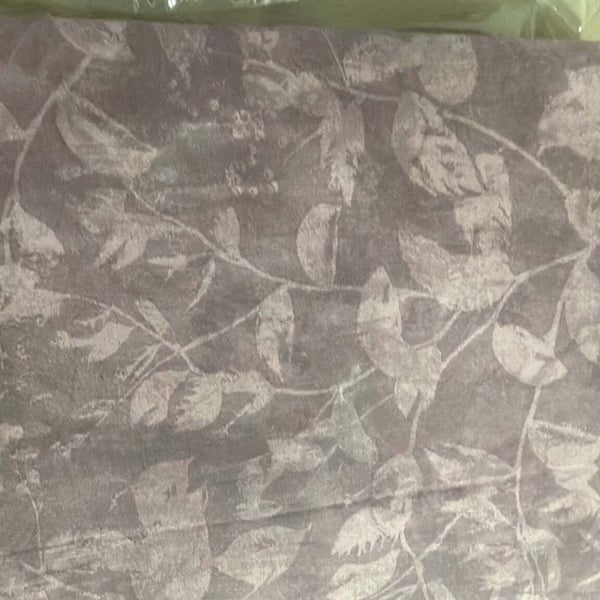 Dusty mauve foliage design of Aarniva 100% Cotton Botanical Bedsheet Set, perfect for adding elegance to the bedroom.