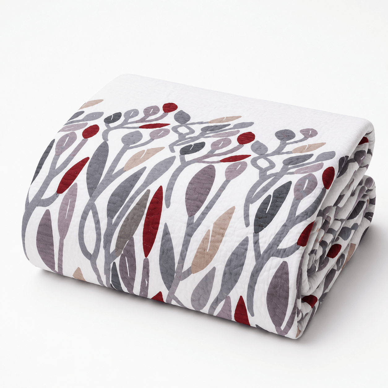 Aarniva Hotel Collection top sheet coverlet with autumn leaves pattern, lightweight and soft bedding decor.