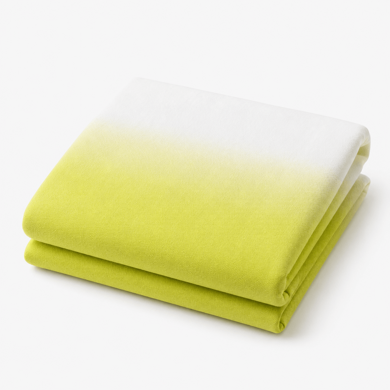 Aarniva hotel top sheet coverlet in ombre lime color, soft and lightweight design for stylish bedding.