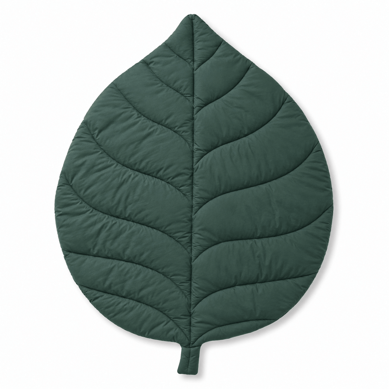Aarniva Leaf-Shaped Quilted Baby Play Mat | Soft & Padded | Ultra-Cozy Nursery Mat | Leaf Design | Baby Sheet in green color.