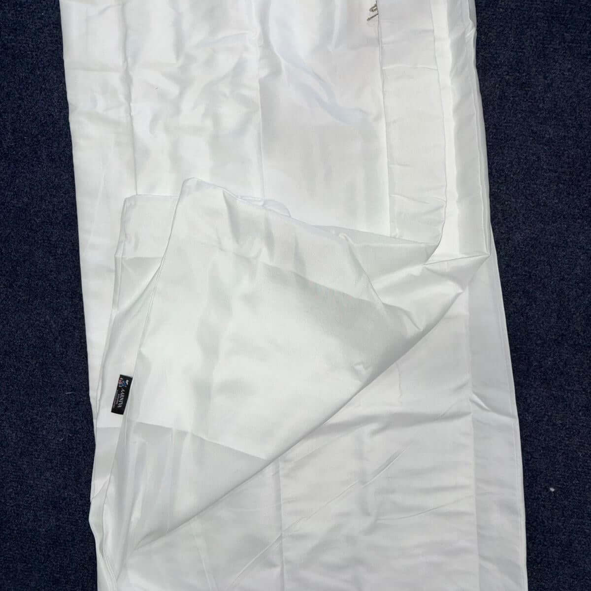 Aarniva Polyester Hotel Duvet Cover in classic white, hotel style duvet cover with smooth texture and zipper closure.