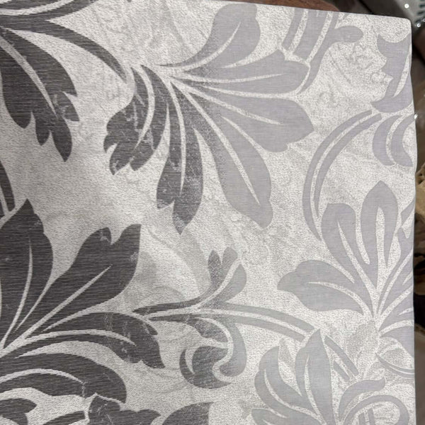 Aarniva 100% Cotton Botanical Bedsheet Set in Silver Botanical Scroll pattern, soft and breathable fabric.