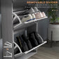 HOMCOM Shoe Storage Cabinet with 3 Flip Drawers, Narrow and Slim, 12 Pair of Shoes Organizer for Hallway, Entryway