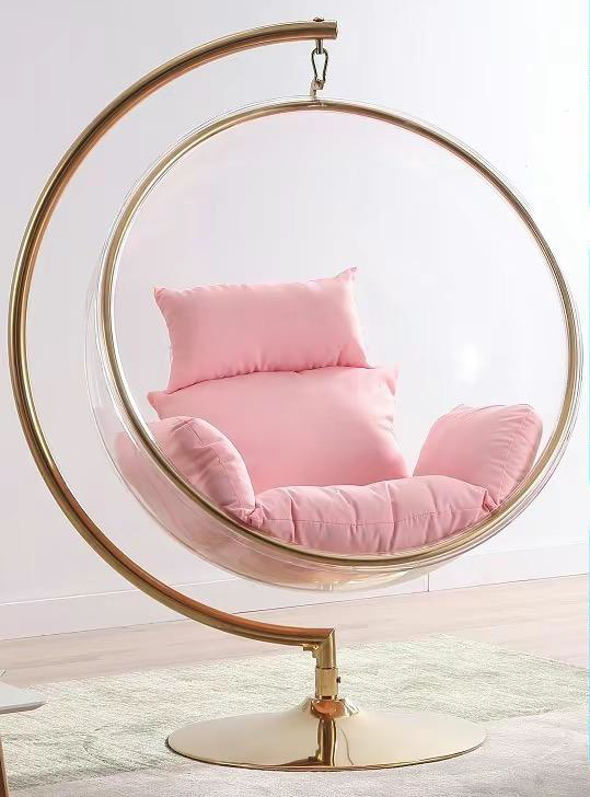 Aerylo Hammocks Golden Outdoor Acrylic Egg Hanging Chair Swings