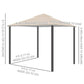 Outsunny 10' x 10' Outdoor Patio Gazebo Double Soft-top Garden Shelter Tent with Curtains, & Mesh Screen Drapes, Brown