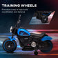 Aosom 6V Kids Motorcycle with Training Wheels, Foot Pedal, Headlight, Music, Forward/Reverse, Single-Button Start, Red