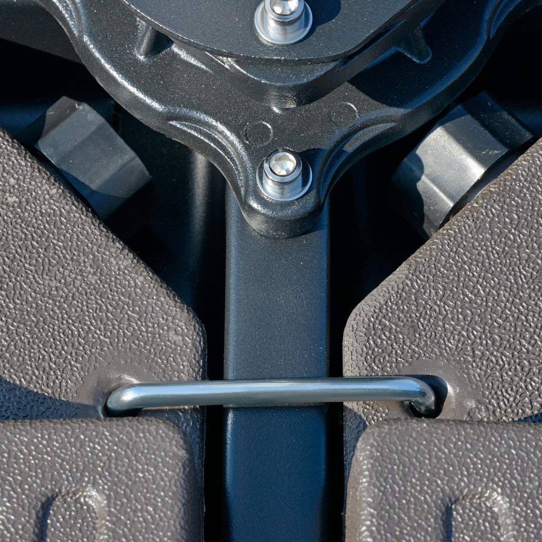 Outsunny 4-Piece Cantilever Offset Patio Umbrella Circular Base Stand w/Carry Handles, Water & Sand Filled