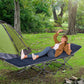 Outsunny Folding Camping Cot with Mattress & Pillow, Double Layer Oxford Heavy Duty Sleeping Cot with Carry Bag Light Grey