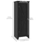 HOMCOM 48" Farmhouse Kitchen Pantry Storage Cabinet with Barn Door, Kitchen Pantry Cabinet with Adjustable Shelves, Natural