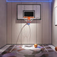 Soozier Wall Mounted Basketball Hoop with 43'' x 30'' Shatter Proof Backboard, for Indoor and Outdoor, Black