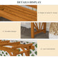 Outsunny Patio Wooden Bench, Outdoor Bench for Vines/Climbing Plants, Light Brown
