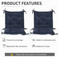 Outsunny Patio Chair Cushions Set of 2, 39" x 20" x 3" Outdoor Tufted Cushion Set with Ties for Indoor Outdoor Garden Furniture, Dark Grey