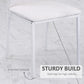 HOMCOM Modern Dining Chairs Set of 4, Upholstered Faux Leather Kitchen Chairs with Rhombic Tufting and Metal Legs for Living Room, White