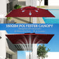 Outsunny 6' x 10' Patio Umbrella with 22 LED Solar Lights and Tilt, Rectangular Outdoor Table Umbrella with Crank, Beige