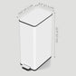 HOMCOM 5.3 Gallon Stainless Steel Kitchen Garbage Can with Soft-close Lid, Foot Pedal, Fingerprint-Proof, White