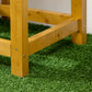 Outsunny Raised Garden Bed with Folding Side Table, Elevated Wood Planter Box for Flowers and Vegetables, Use for Patio, Balcony