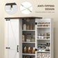 HOMCOM Farmhouse Kitchen Pantry Storage Cabinet, Kitchen Pantry Cabinet with Doors and Adjustable Shelves, White