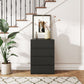 HOMCOM 4 Drawer Chest Storage Cupboard Freestanding Drawer Unit, Black