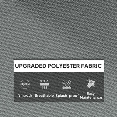 Outsunny Adirondack Chair Cushion, Tufted Rocking Chair Cushion with Ties, Non-Slip Replacement Seat Cushion for Outdoor Chair, Indoor Outdoor Cushion, Light Grey