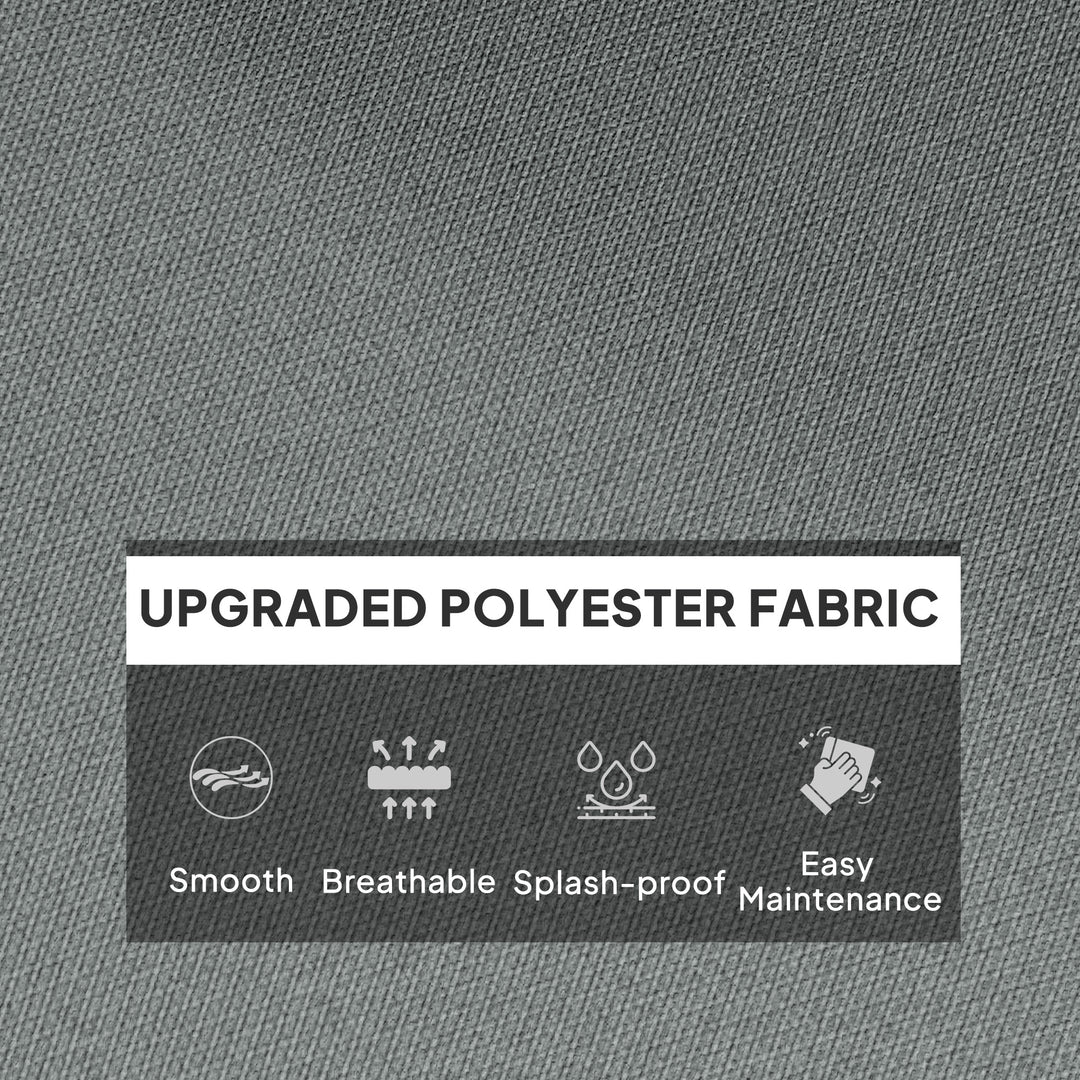 Outsunny Adirondack Chair Cushion, Tufted Rocking Chair Cushion with Ties, Non-Slip Replacement Seat Cushion for Outdoor Chair, Indoor Outdoor Cushion, Light Grey