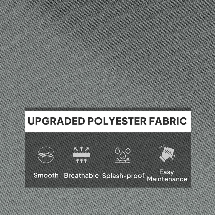 Outsunny Adirondack Chair Cushion, Tufted Rocking Chair Cushion with Ties, Non-Slip Replacement Seat Cushion for Outdoor Chair, Indoor Outdoor Cushion, Light Grey