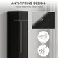 HOMCOM Freestanding Tall Bathroom Storage Cabinet with Adjustable Shelves, Bathroom Organizer, Black Wood Grain