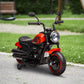 Aosom 6V Kids Motorcycle with Training Wheels, Foot Pedal, Headlight, Music, Forward/Reverse, Single-Button Start, Red