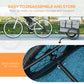 Aosom Steel Trailer for Bike, Bicycle Cargo Trailer with Storage Box, Safe Reflectors, Max Load 88LBS