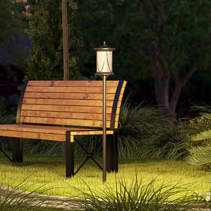 Outsunny 50" Solar Post Light, Cool White LED Outdoor Lamp, Waterproof IP44 for Patio, Garden, Backyard, Pathway