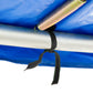 HOMCOM âŒ€12ft Trampoline Pad âŒ€144" Spring Safety Replacement Gym Bounce Jump Cover EPE Foam, Blue