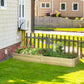 Outsunny 96" x 24" x 10" Wooden Raised Garden Bed with 2 Planter Box and Non-woven Fabric Liner for Backyard, Patio to Grow Vegetables, Herbs, and Flowers, Natural