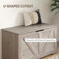 HOMCOM 31.5 Inches Storage Chest, Storage Trunk with 2 Safety Hinges, Wooden Box for Living Room, Black Wood Grain