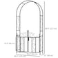 Outsunny Metal Garden Arch with Gate, Garden Arbor Trellis for Climbing Plants, Roses, Vines, Wedding Arch, Black