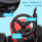 Aosom 12V Kids Ride on Tractor with Trailer, Remote Control, Music Start up Sound and Horn, USB, LED Lights, Red