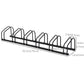 HOMCOM 6-Bike Bicycle Floor Parking Rack Cycling Storage Stand Ground Mount Garage Organizer for Indoor and Outdoor Use Black