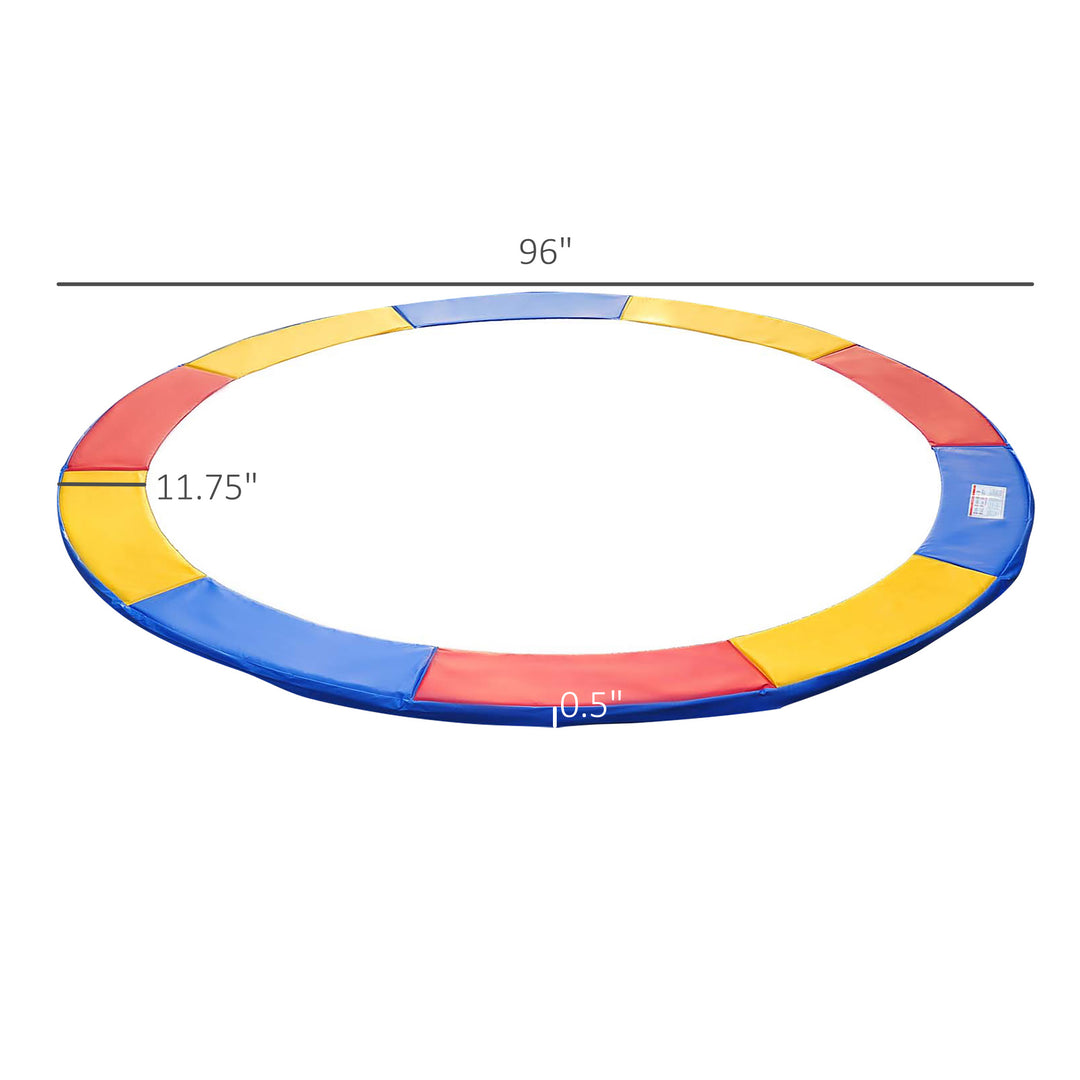 Soozier ⌀8ft Trampoline Pad ⌀96" Spring Safety Replacement Gym Bounce Jump Cover EPE Foam Green