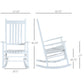 Outsunny Wooden Porch Rocking Chair Outdoor Patio Rocker Garden Single Leisure Reclining Seat Armchair Black