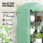 Outsunny 56" x 56" Walk-in Greenhouse Outdoor, Portable Gardening Plant Hot House with 2-Tier Shelf, Green
