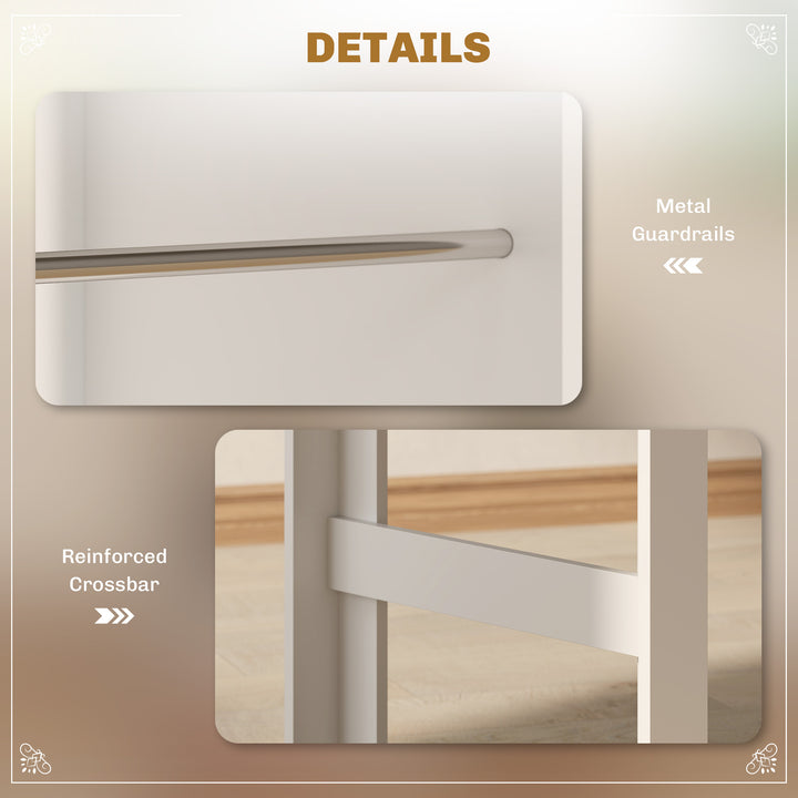 HOMCOM Bar Table Counter Height Dining Table with 3 Storage Shelves for Kitchen, Dining Room, Living Room, Natural