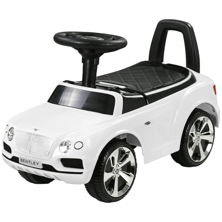 Qaba Bentley Bentayga Licensed Baby Car Foot To Floor with Horn Music, Under-Seat Storage, for 18-36 Months, White