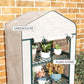 Outsunny 27" x 20" x 65" Portable Greenhouse with 4 Tier Shelves and Wheels, Outdoor Hot House Plant Flower Greenhouse, Steel Frame, Plastic Cover, Clear