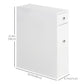 HOMCOM Space Saving Toilet Paper Cabinet, Narrow Bathroom Cabinet with Drawers and Hidden Storage, White