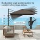 Outsunny 8'x8' Square Patio Hanging Offset Umbrella, Outdoor Cantilever Parasol w/ Cross Base, Cream White