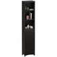 HOMCOM Tall Wooden Bathroom Cabinet Storage Organizer Kitchen Bedroom Decorative