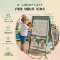 Qaba Art Easel for Kids, Double-Sided Whiteboard & Chalkboard with Paper Roll, 2 Storage Boxes, Gift for Boys, Girls, Pink