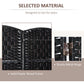 HOMCOM 6ft Folding Room Divider, 3 Panel Wall Partition with Wooden Frame for Bedroom, Home Office, Black