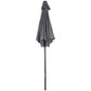 Outsunny 6.6FT Patio Umbrella, Outdoor Parasol with 6 Solid Ribs, Green