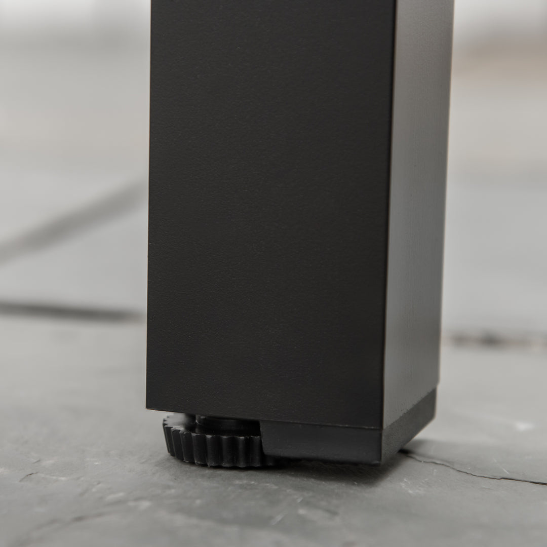 Outsunny Aluminum Outdoor Dining Table for 6, Patio Rectangular Table, 55" L x 35.5" W x 29.25" H, Black